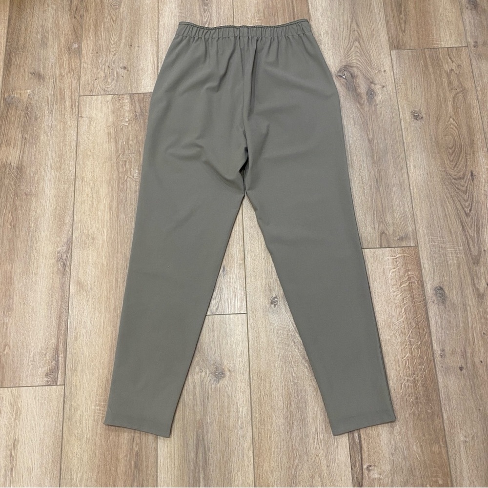 🌟LAFAYETTE 148🌟 NEW YORK PULL ON ELASTIC WAIST TROUSER GREEN SZ P OR XS - Picture 3 of 5